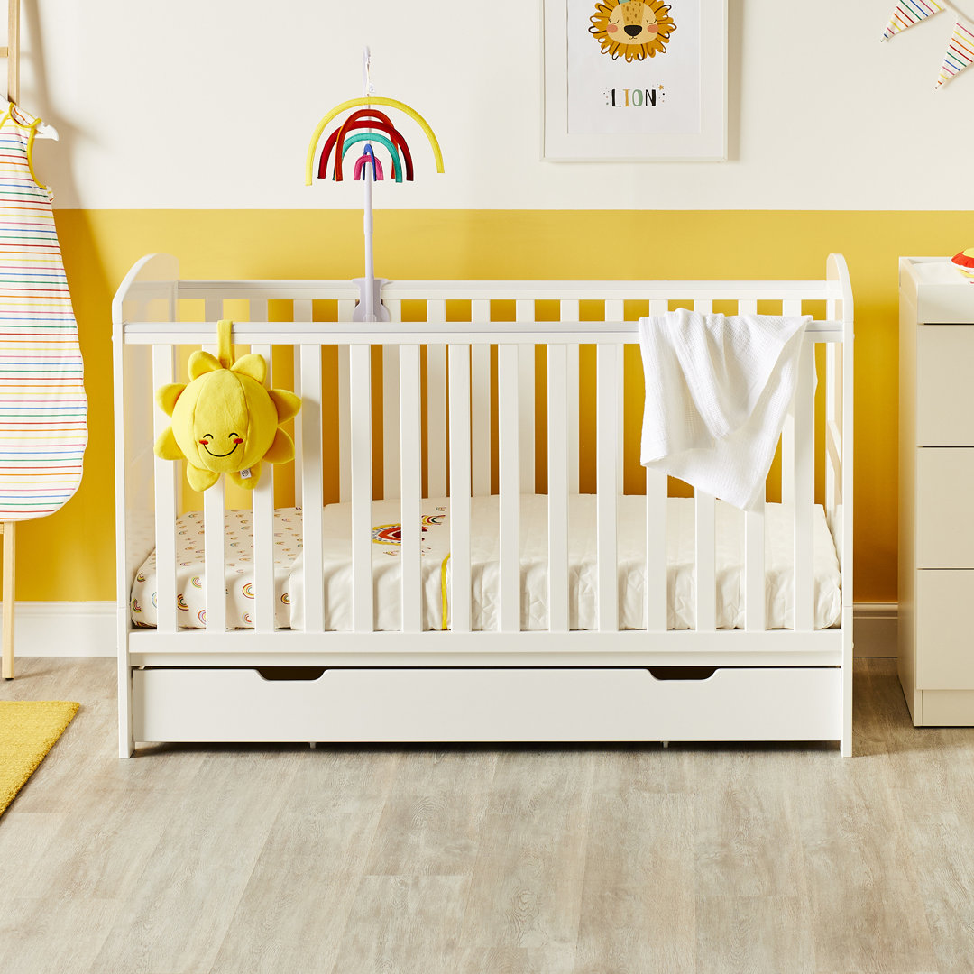 Coleby Classic Cot Bed & Under Drawer  - White