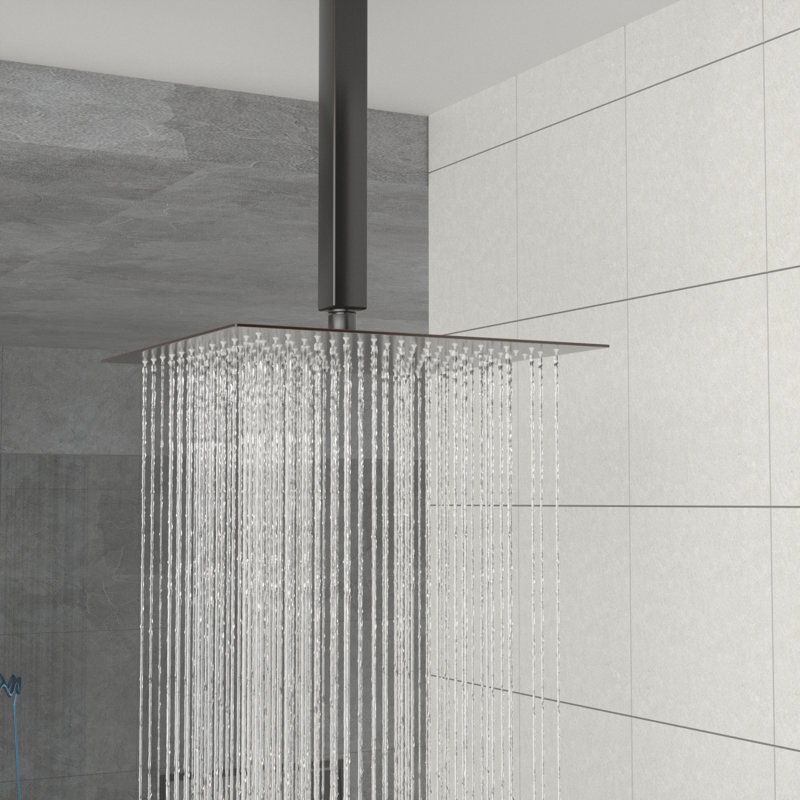 Pomme de douche carrée 12 po, Bronze frotté à l'huile