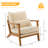 Lemley Upholstered Accent Chair With Wooden Legs And One Pillow-711015102