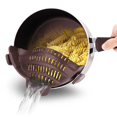 Silicone Food Strainer Pasta Clip-on Water Drainers For Pots Pans