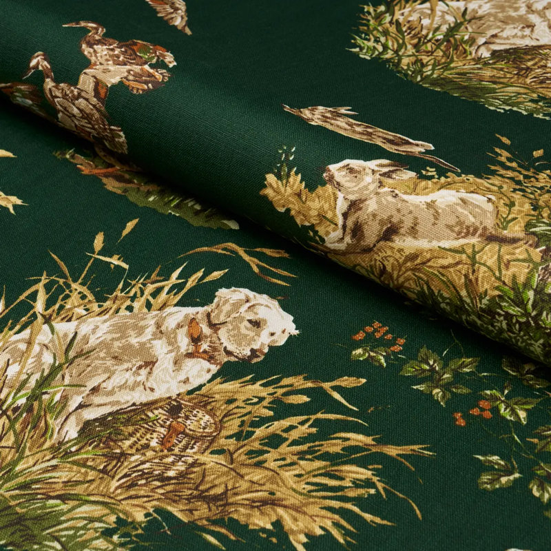 Tissu pour chien et canard, Vert