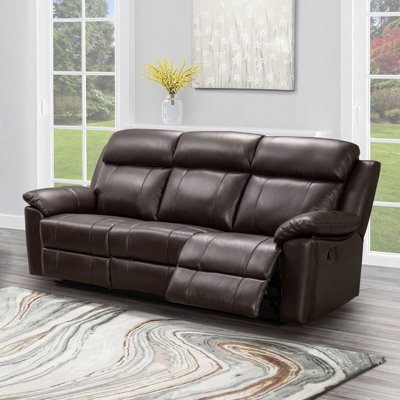 Avalee 89.5" Upholstered Manual Reclining Sofa