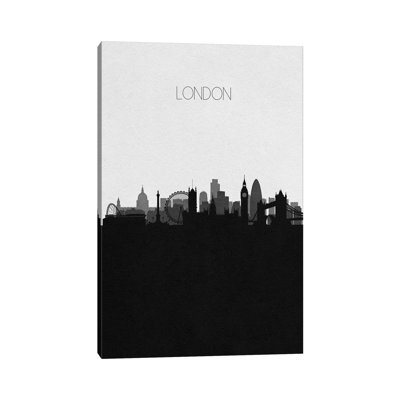 London, Uk City Skyline by Ayse Deniz Akerman - Wrapped Canvas Print