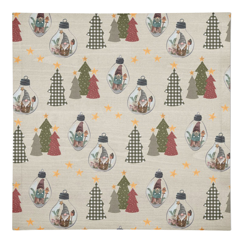 Dmiya Cotton Twill No Pattern Square Napkin, Cream