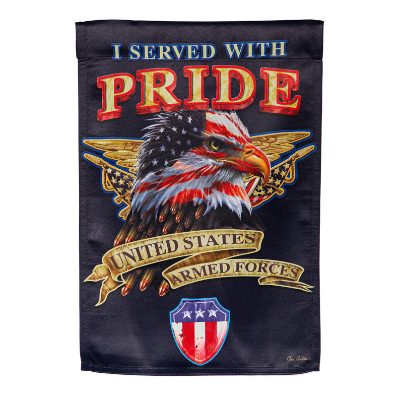 Drapeau de jardin «I Served With Pride»