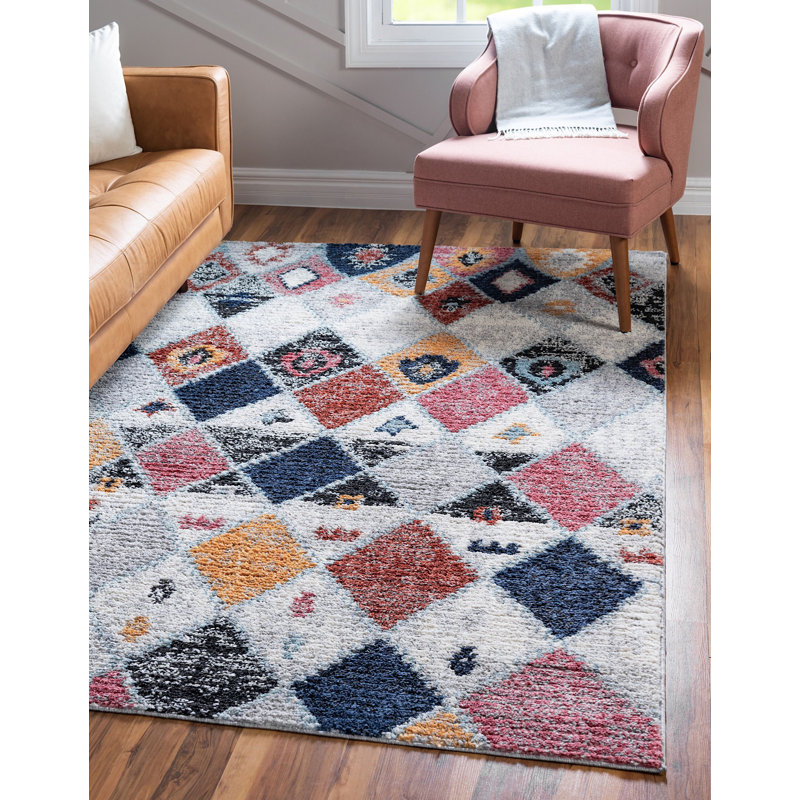 Victorville Abstract Indoor Rug, Rectangle 5' x 8'