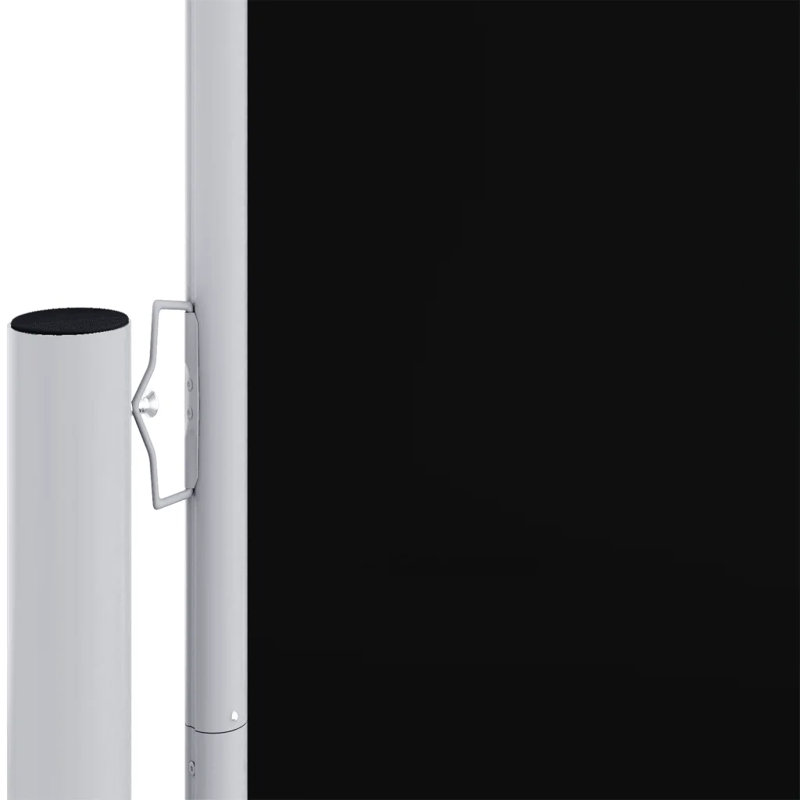 Dakota Fields 1000cm W x 220cm D Plastic Cover Motorised Retractable Side Awning, Black, 220cm H x 1000cm W x 220cm D