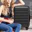 20 "/ 24" / 28 "3 pièces / ensemble en valise à roulettes en ABS, couleur assortie, avec serrure à combinaison (noir)