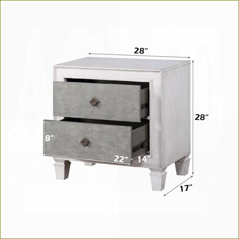 Table de chevet 2 tiroirs Modern Modern