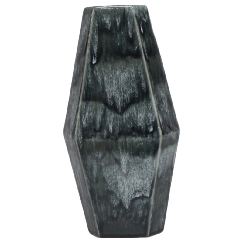 Hosley Medium Ceramic Vase, 12", Marble