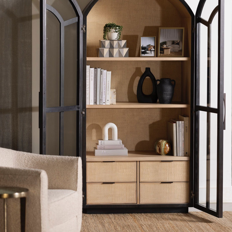 Claudine China Cabinet, Cliffside/Classic Bronze