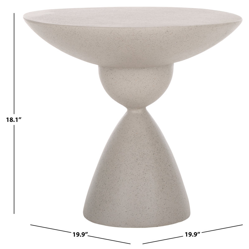 Table d'appoint Atley, Gris