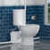 Macerating Toilet with 600W Macerator Pump Upflush Toilet for Basement with Extension Pipe with 4 Water Inlet