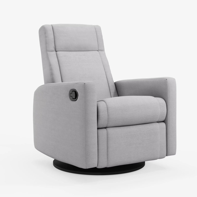 Fauteuil inclinable et pivotant Nelly, Polyester gris foncé / mélange de polyester