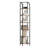 Bookshelf Narrow Bookcase, Tall Storage Rack with Steel Frame, Display Standing Shelf Unit, Skinny Book Shelf for Study Living Room Home Office, Industrial Style, 6-Tier Rustic Brown-1276043146-1289422610