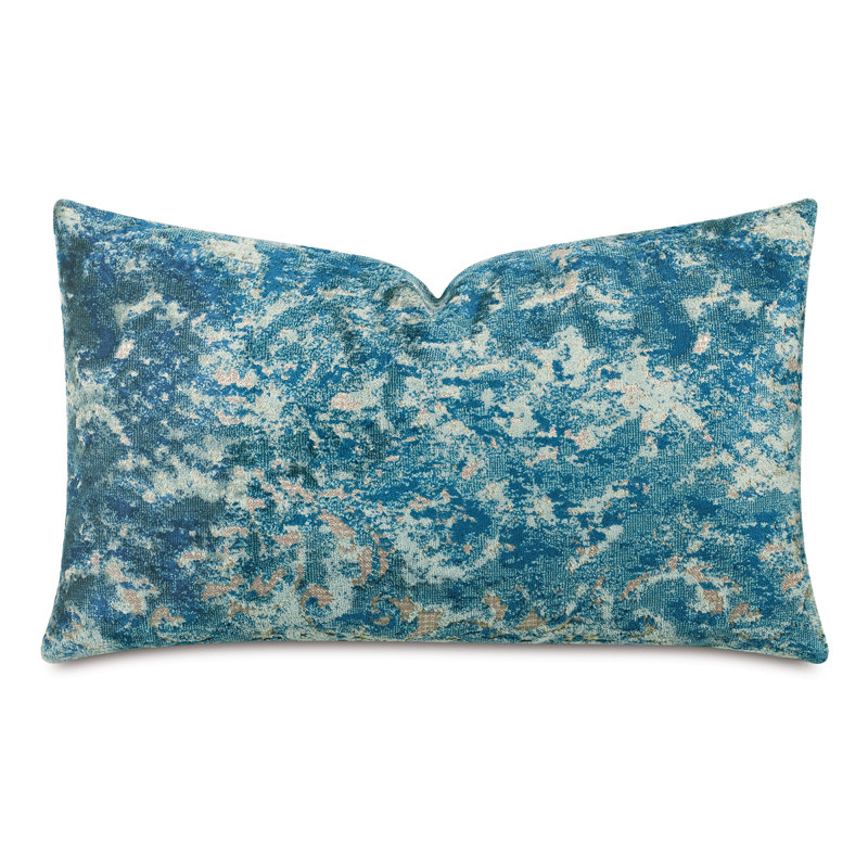 Abstract Reversible Throw Pillow, Byzantine Slate