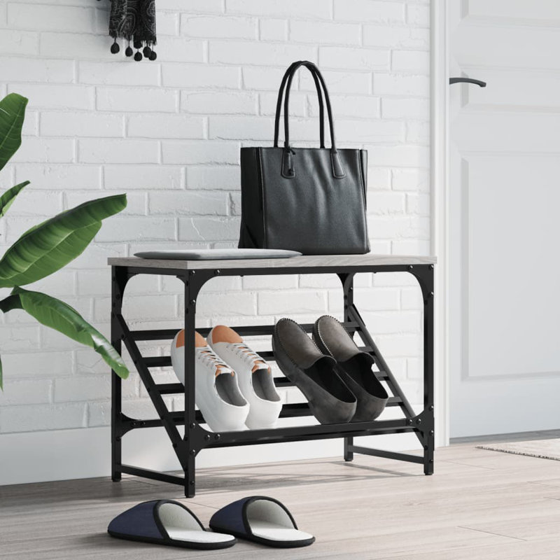 2 Pair Shoe Rack, Grey Sonoma