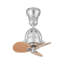 16" Modern Farmhouse Oscillating Flush Mount Ceiling Fan with Real Wood Blades and Remote