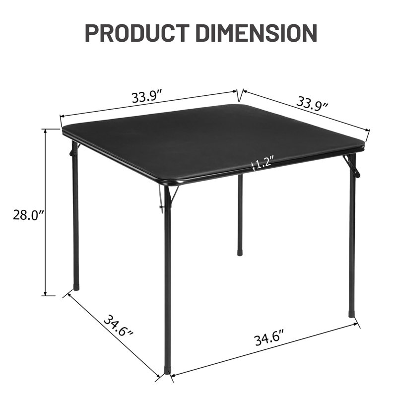 Table pliante portative 33,9 pouces