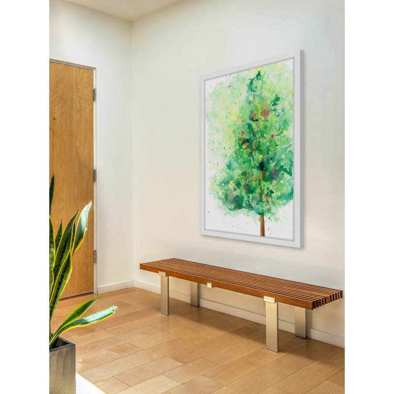 « turn spring », reproduction de peinture à l’aquarelle encadrée, H 18 po x l 12 po x P 1,5 po