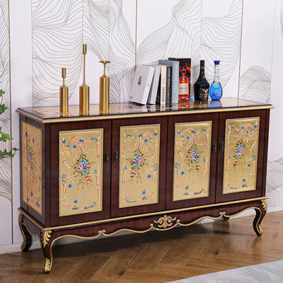 Hand-Painted Four-Door Accent Sideboard