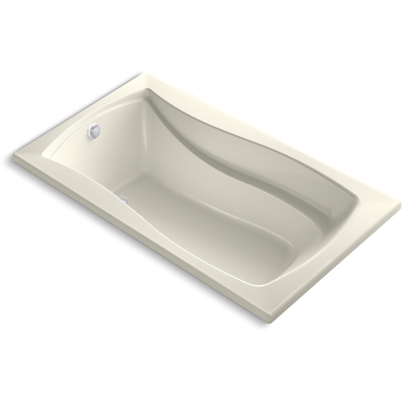Mariposa 66" x 36" Air Acrylic Bathtub, Biscuit