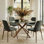 Kinnith Round 4-Person Glass Top Pedestal Dining Set