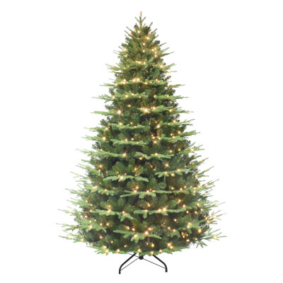 7.5' Pre-Lit Alaskan Winter Fir Tree With Dual-Color LED Lights