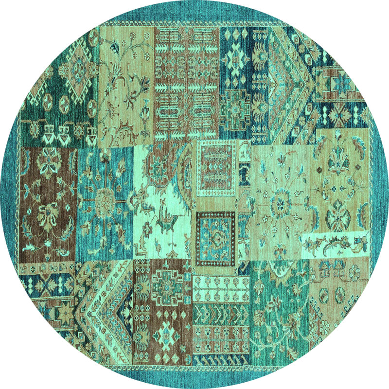 Patchwork Indoor Rug, Round 4'