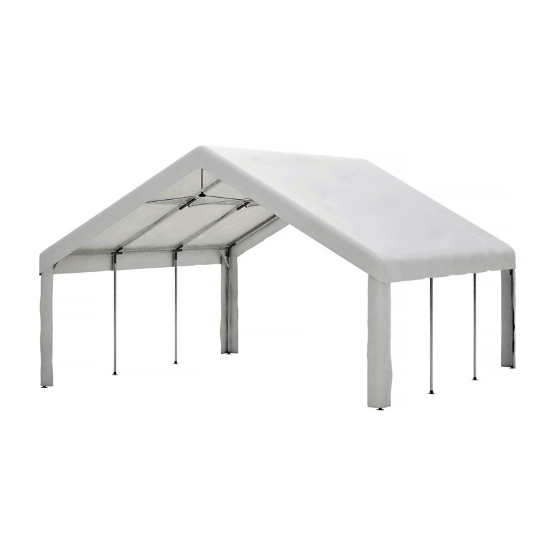 Tente de réception de 20 x 20 pi pour abri de mariage robuste avec 2 sacs de rangement et parois latérales amovibles