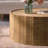 Retro Burlywood Solid Wood Round Coffee Table