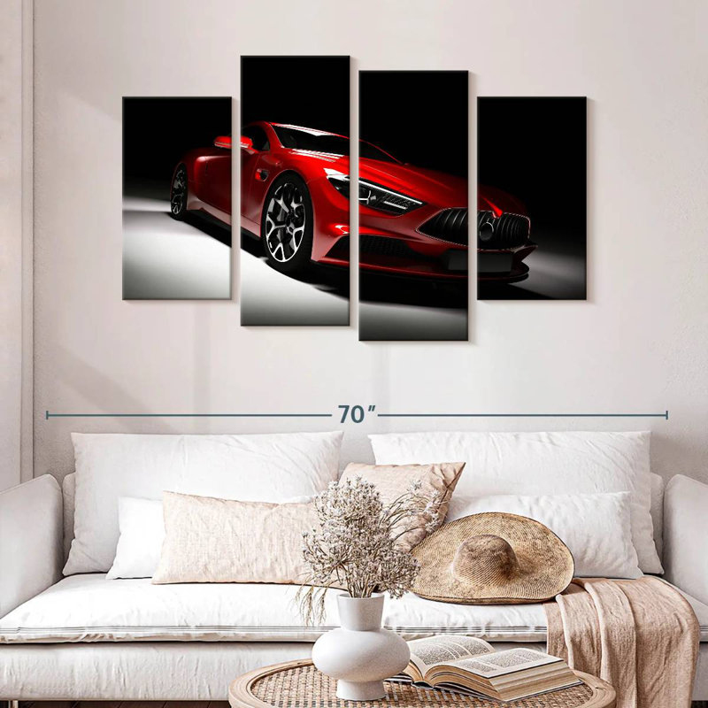 Voiture rouge moderne Mehar