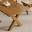 Ensemble de table de salle à manger en bois massif de style japonais-105901351