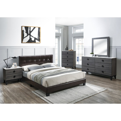 Lit 1 pièce de style contemporain
