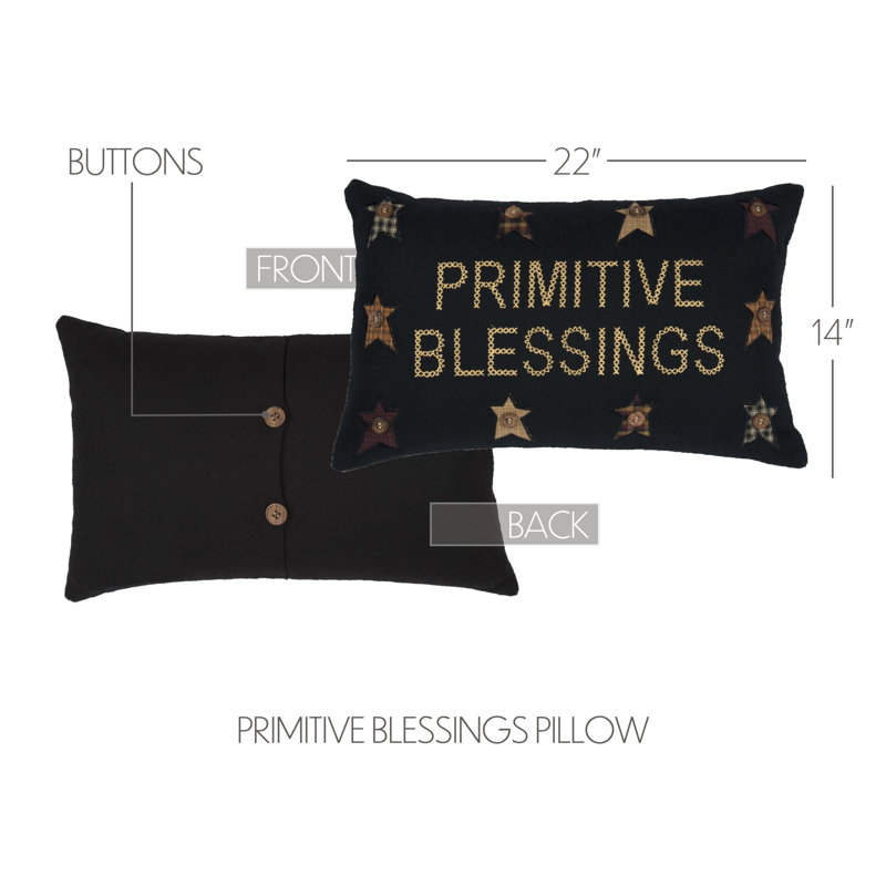 Housse et insert pour coussin lombaire rectangulaire Primitive Blessings