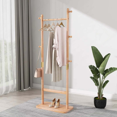 Coat Racks Solid Wood Hanger 23.6* 11*71in Solid Environmental Protection Easy to Assemble Beautiful Can Be Placed in the Bedroom/Entrance/Living Room
