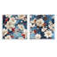 Ficoide - Ensemble de 2 collages floraux carrés-101843296-101843293