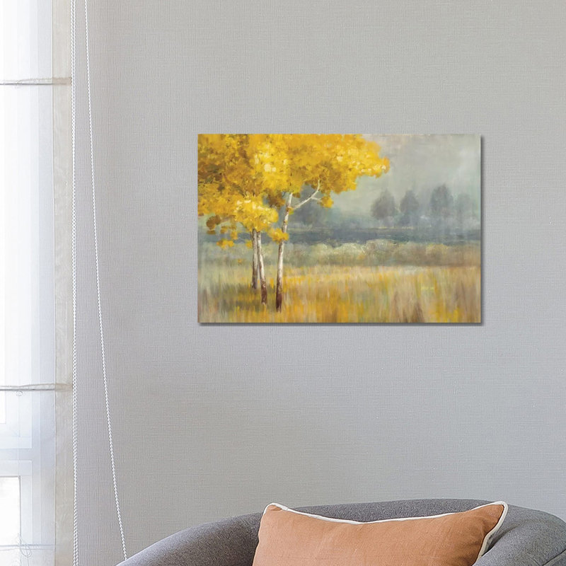 Yellow Landscape by Danhui Nai - Wrapped Canvas Painting, 66.04 cm H x 45.72 cm W x 1.91 cm D