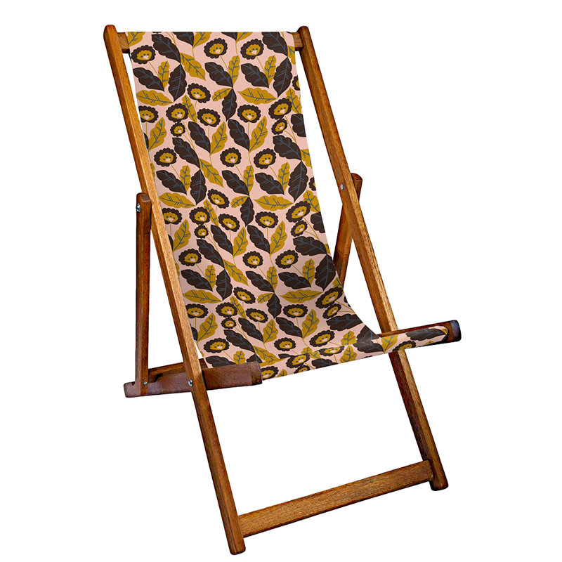 Banbury Folding Deck Chair, Yellow/Black