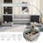 130'' Upholstered Sectional, U-Shaped Modular Sofa-530181647