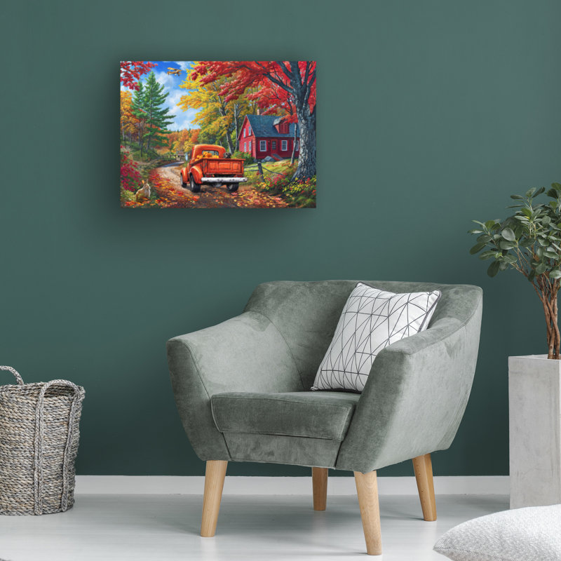 «Bigelow», art sur toile Maine Road, H 24 po x l 32 po