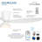 Hourglass 58" Led Smart Flush Mount Ceiling Fan-116794794-116794795
