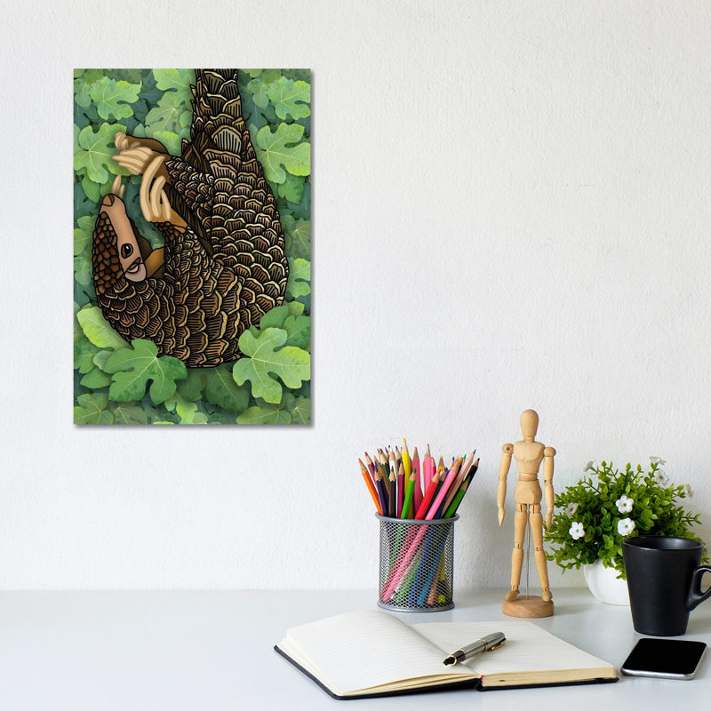 Pangolin by Angelika Parker - Wrapped Canvas Print, 30.48cm H x 20.32cm W x 1.905cm D