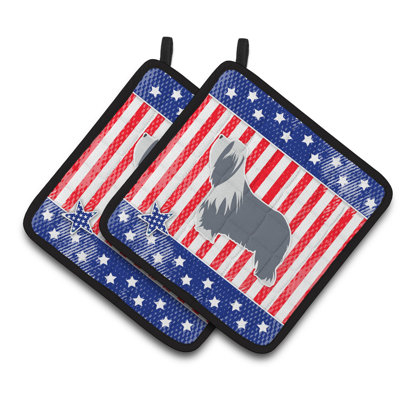 Trinx Patriotic Striped Polyester Potholder