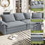 4 Seater Chenille Sofa-1551361945