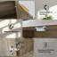 Buffet en bois et rotin