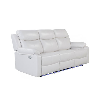 Canapé inclinable blanc avec lumières DEL Blanche