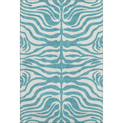 Premium Machine Washable Kian AMF1042 Animal Print Rug