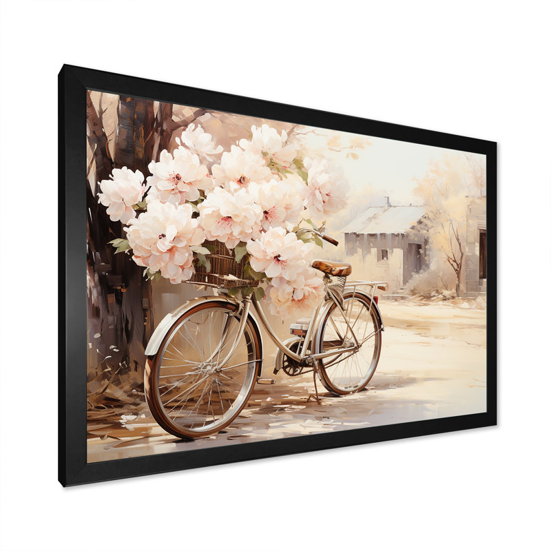 Vélo Pearl Pedal I - Impression sur toile, H 30 po x l 40 po x P 1,5 po, Cadre simple noir