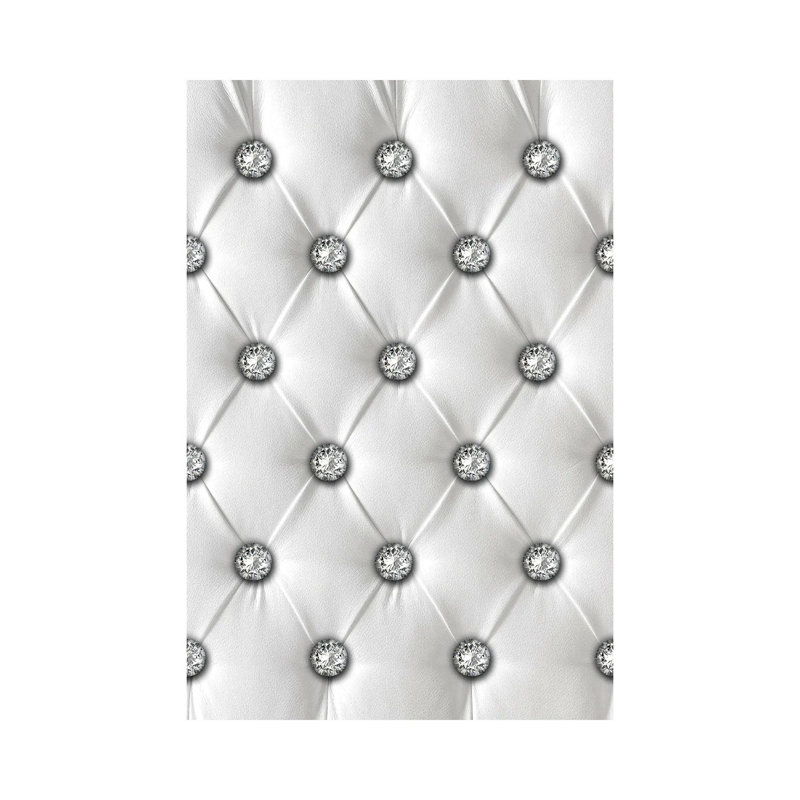 Diamant Chesterfield blanc, H 60 po x l 40po x P 1,5 po
